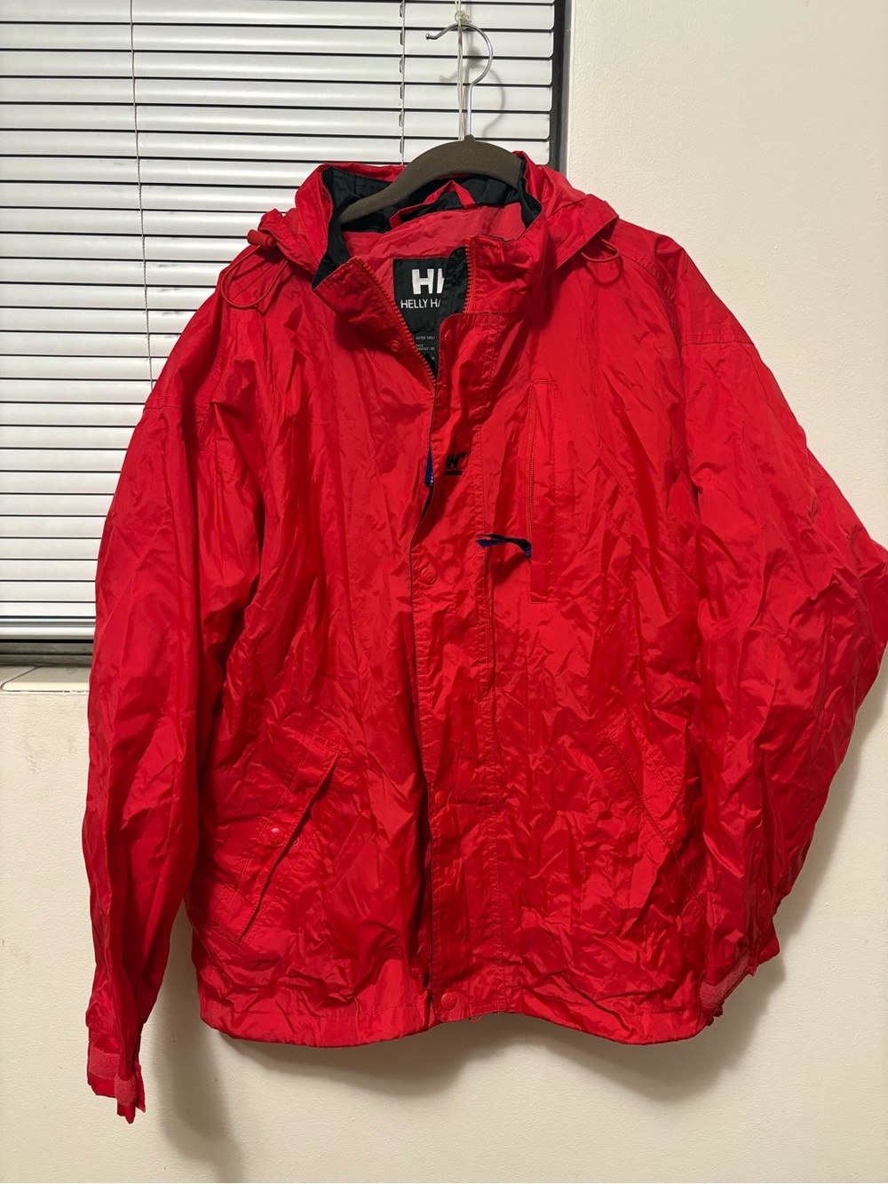 Helly Hansen Red Men's Hooded Rain Jacket